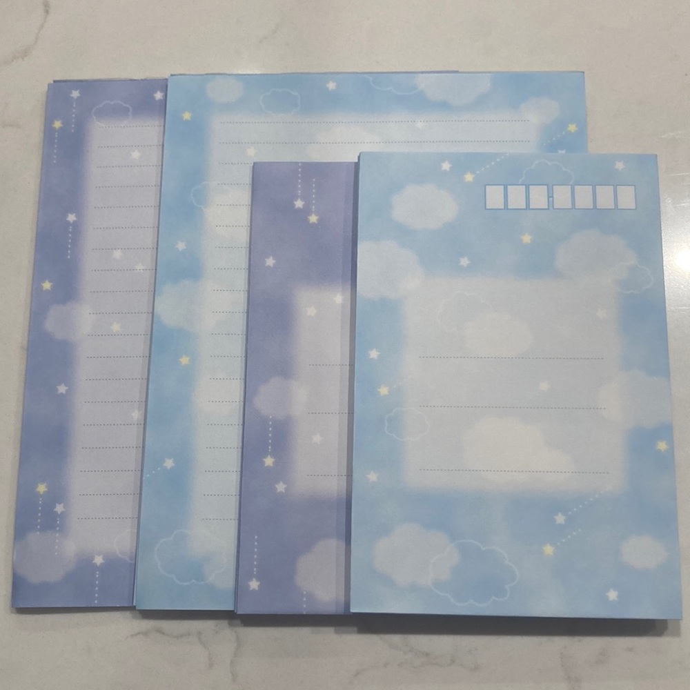 Cloud and Stars Blue Letter Set ☁️💫